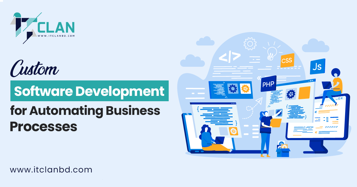 Custom software development automating business processes with workflow automation system